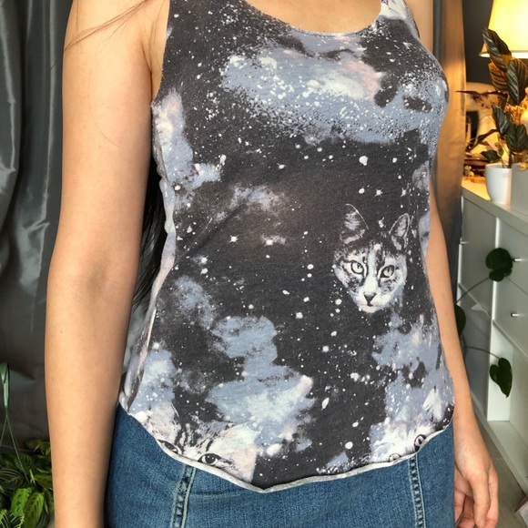 Galaxy Cat tank top - Picture 3 of 4